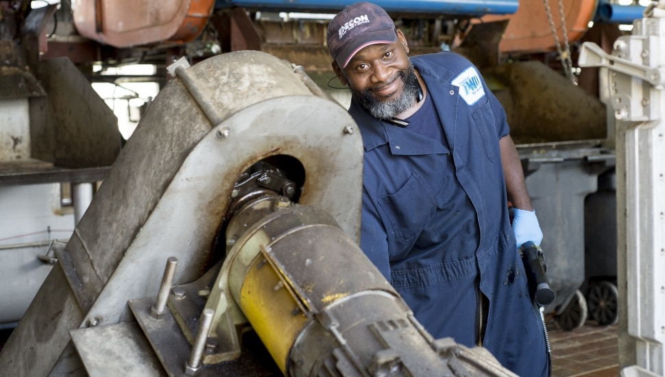Man working for Philadelphia Water Department.