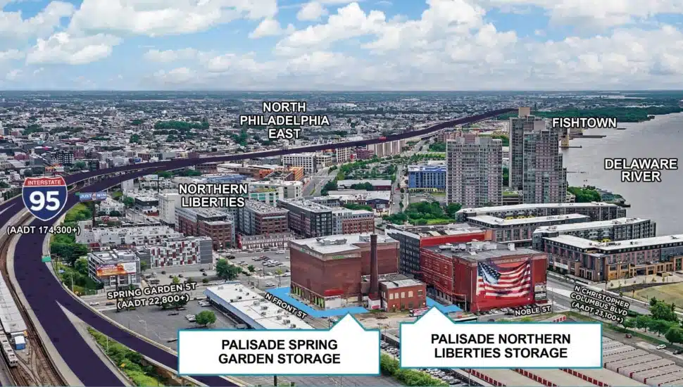 Map of Philadelphia, highlighting North Philadelphia East, Northern Liberties, and Fishtown.
