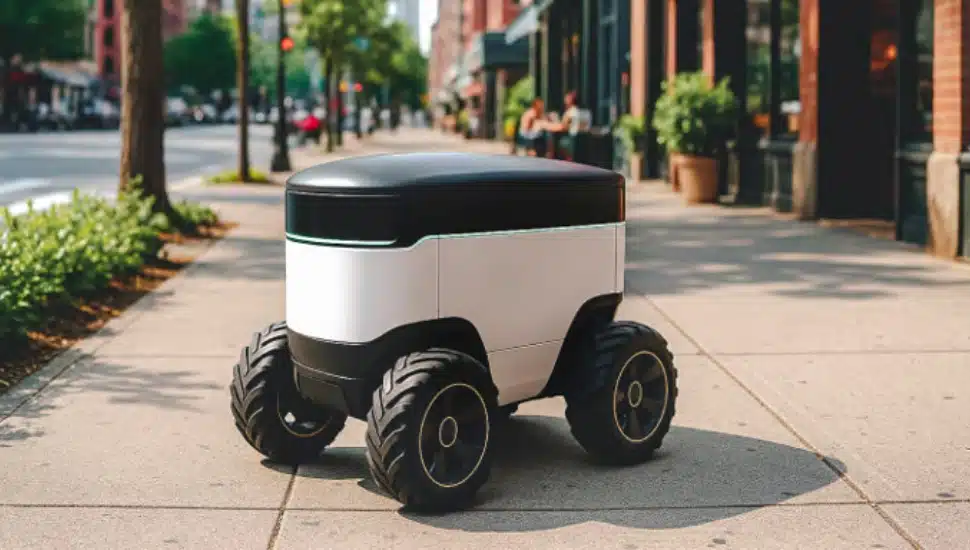 Uber Eats robot, designed by Avride.