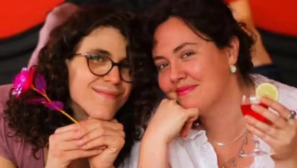 Clover Gilfor and Julia Harris, owners of Val's Lesbian Bar.