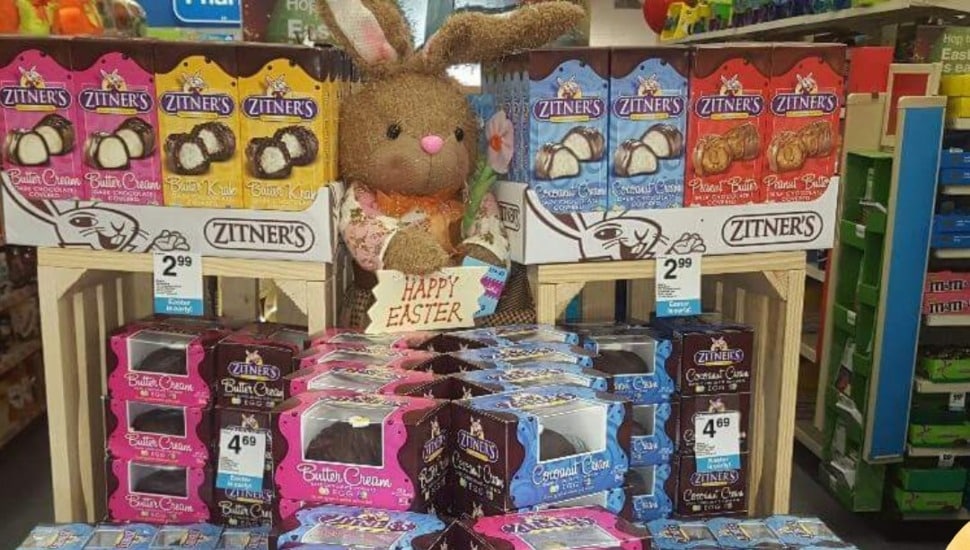 A collection of Zitner's chocolate candies.