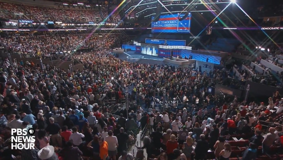 Crowd shot of 2016 Democratic National Convention.