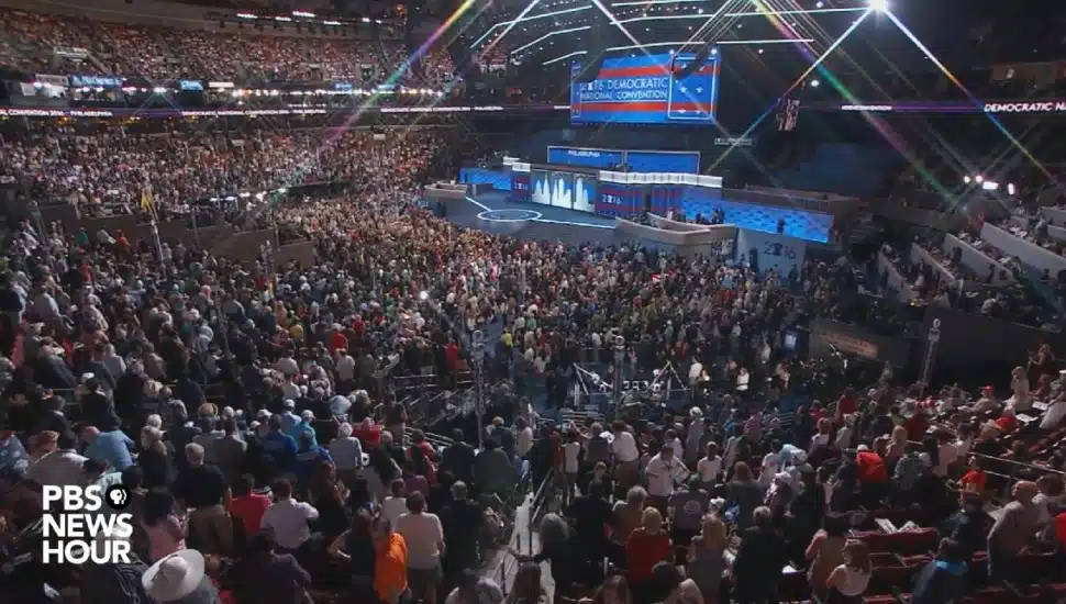 Crowd shot of 2016 Democratic National Convention.