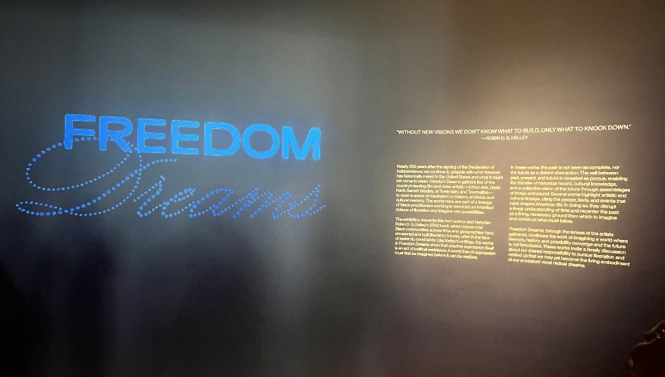 Freedom Dreams exhibit graphic.