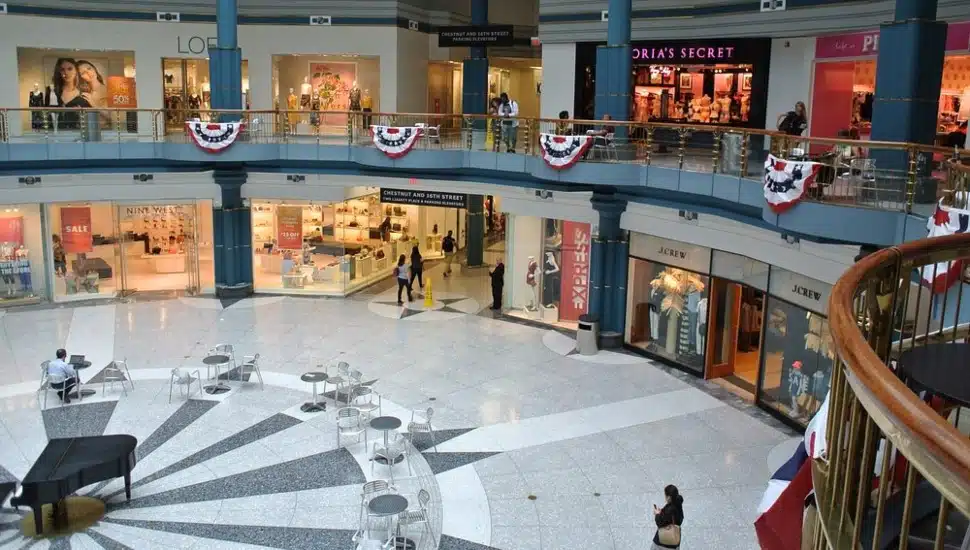 Inside the Shops at Liberty Place.