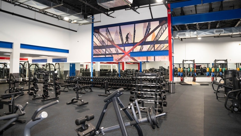 Inside Philly Fitness gym.