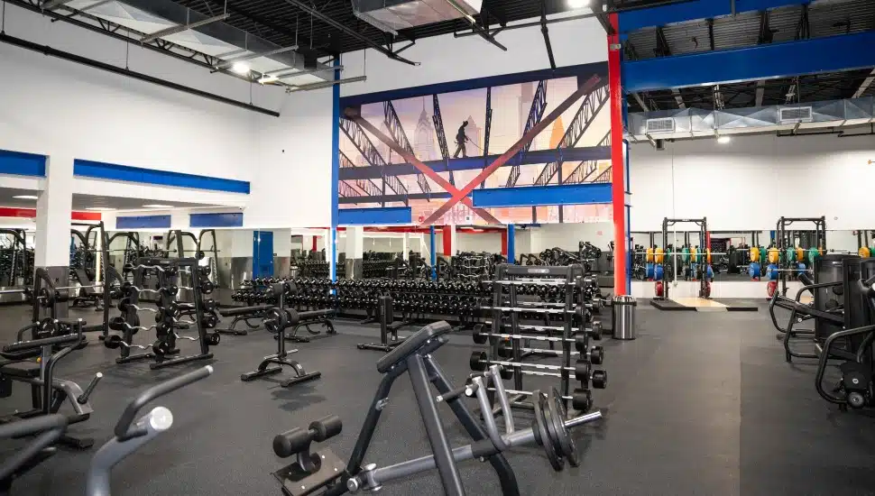 Inside Philly Fitness gym.