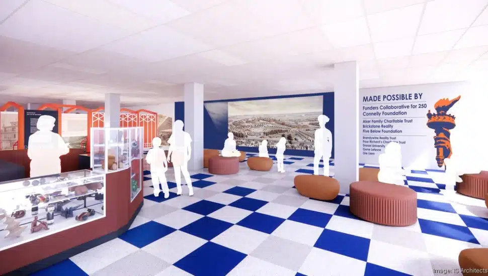 Revisit 1876 exhibit rendering.