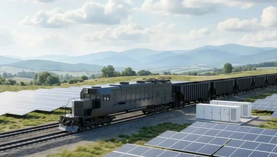A locomotive.