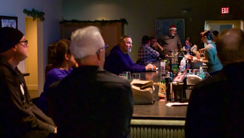 Locals gather at Birds Nest Bar & Grille Bar to drink a few beers and watch the game.