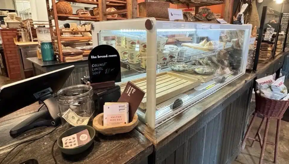 Counter inside The Bread Room.