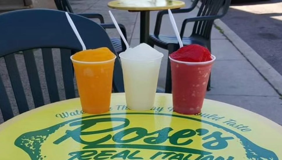 Three cups of water ice.
