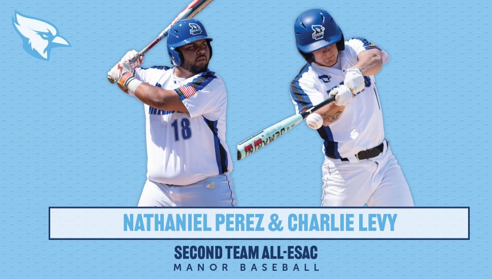 Charlie Levy and Nate Perez Earn All-ESAC Second Team Honors for Manor College Baseball